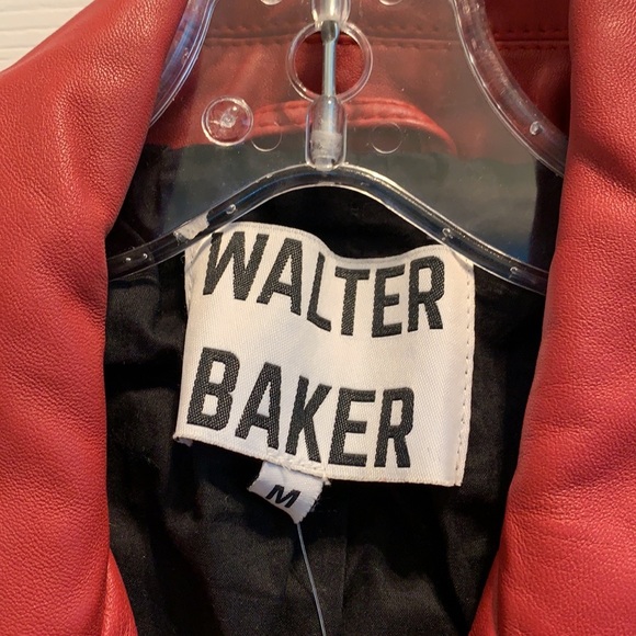 WALTER BAKER Allison Red Leather Jacket - Picture 7 of 9